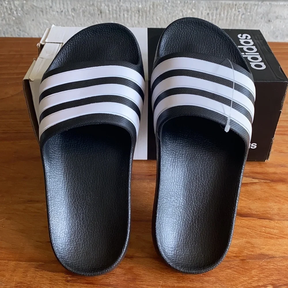 🆕 Sz 3 Adidas Kids Adilette Aqua - Picture 3 of 7